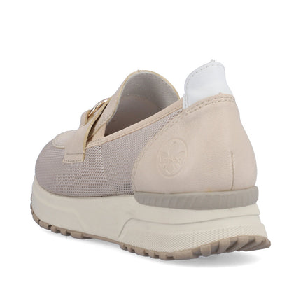 Rieker N7455-60 Cream Ladies Smart Casual Loafers