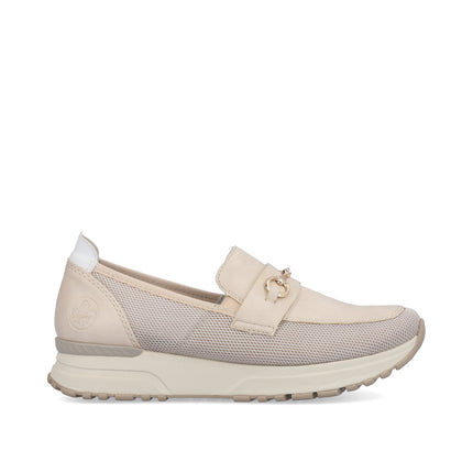 Rieker N7455-60 Cream Ladies Smart Casual Loafers