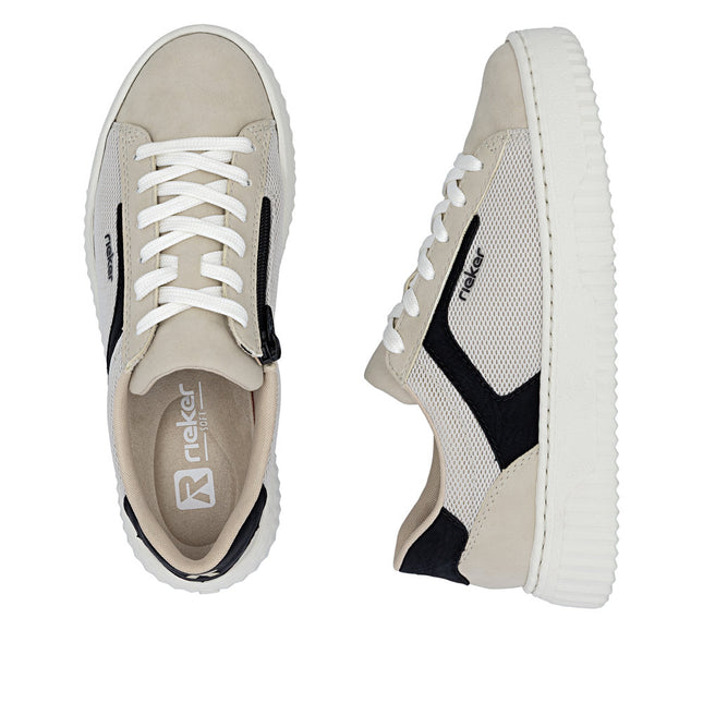 Rieker N9900-60 Beige Ladies Trainers