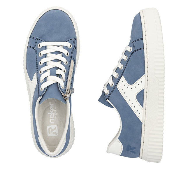 Rieker N9920-14 Blue Ladies Trainers