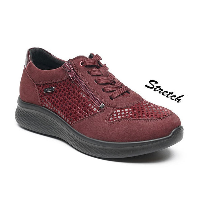 G Comfort P-819MB Burgundy Wide Fit Trainer