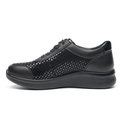 G Comfort P-819SW Black Wide Fit Trainer