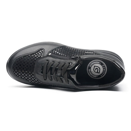 G Comfort P-819SW Black Wide Fit Trainer