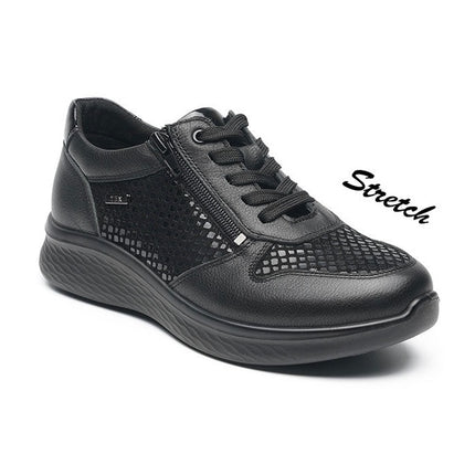 G Comfort P-819SW Black Wide Fit Trainer