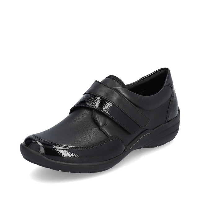 Remonte R7600-04 Black Ladies Velcro Comfort Shoes