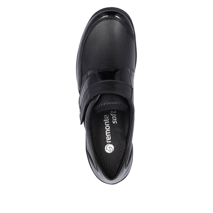 Remonte R7600-04 Black Ladies Velcro Comfort Shoes