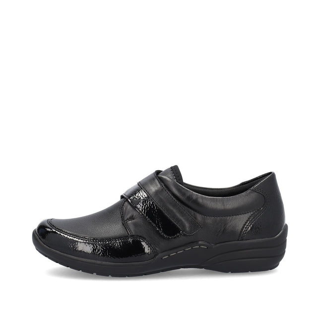 Remonte R7600-04 Black Ladies Velcro Comfort Shoes