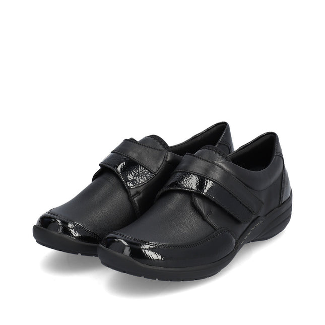 Remonte R7600-04 Black Ladies Velcro Comfort Shoes