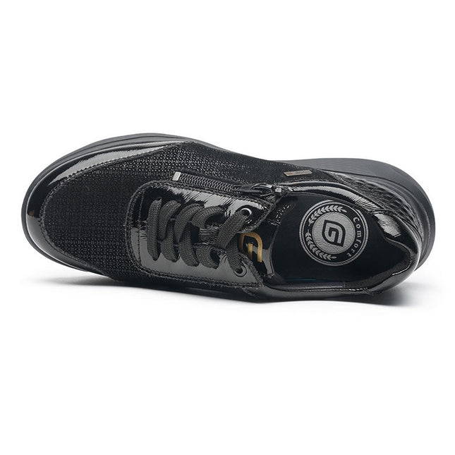 G Comfort S-2725SF Black Combi Wide Fit Trainer