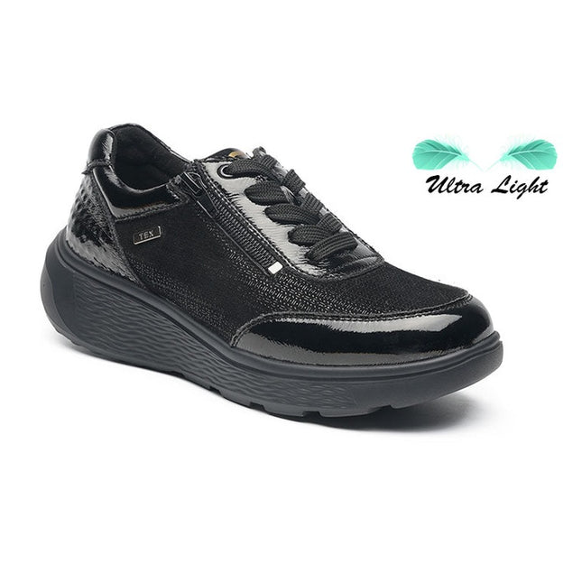 G Comfort S-2725SF Black Combi Wide Fit Trainer