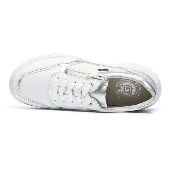 G Comfort S-2731WS White Silver Combo Ladies Trainers
