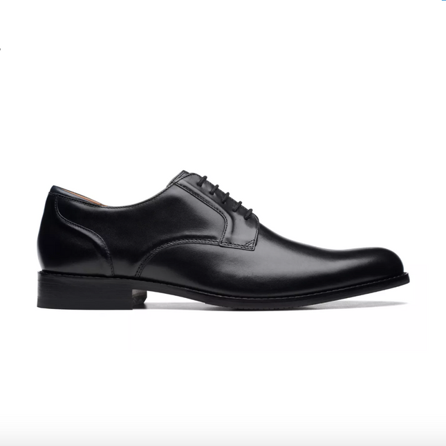 Clarks Men’s Craftarlo Lace Oxford Shoe — Black Leather