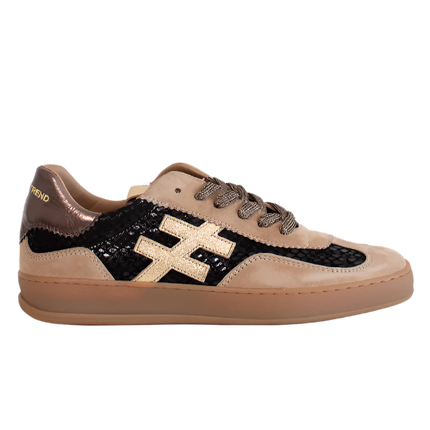 Another Trend Iconic Black Snake Womens Trainers