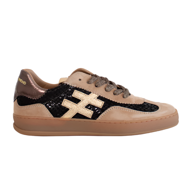 Another Trend Iconic Black Snake Womens Trainers