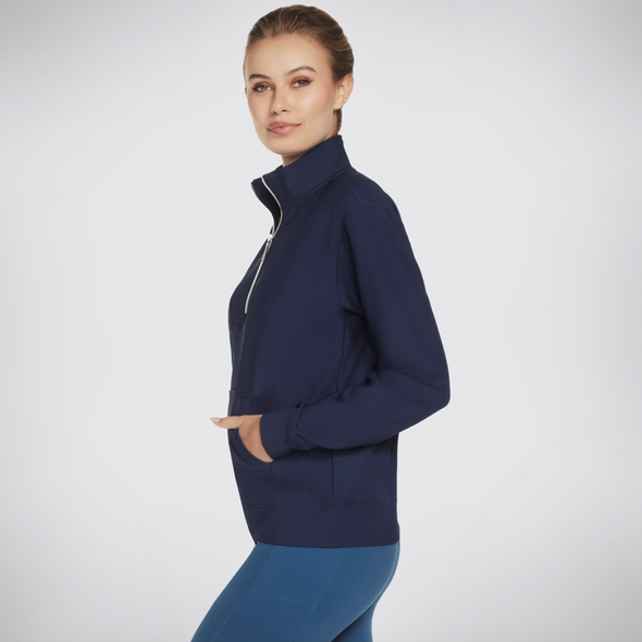 Skechers GoLuxe Rib 1/4 Zip Navy