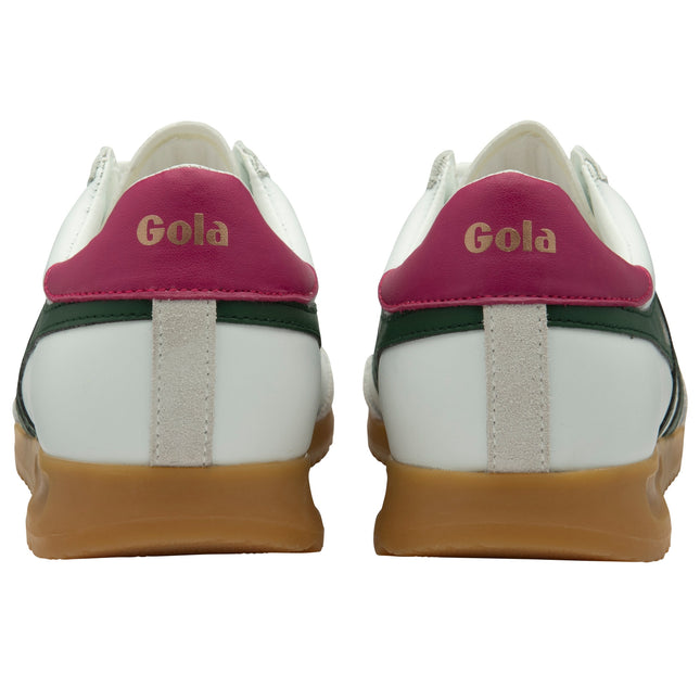 Gola Torpedo Leather White/Evergreen/Fuchsia