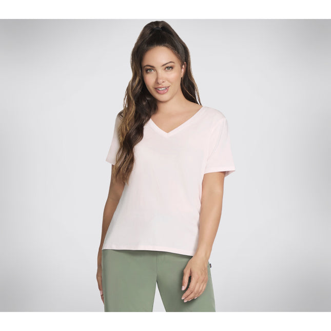 Skechers Pima V-Neck Tee Light Pink
