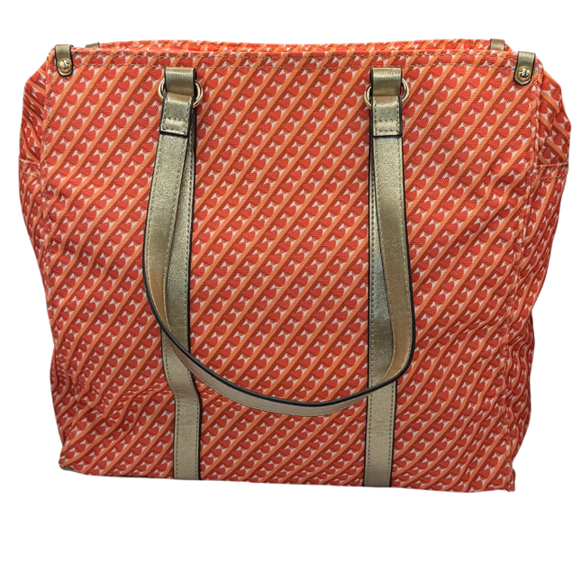 Concept Ladies Gold-Strap/Orange Shopper Handbags 26