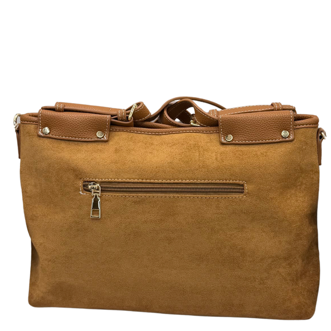 Concept Ladies Tan Suede Shoulder Handbags 26