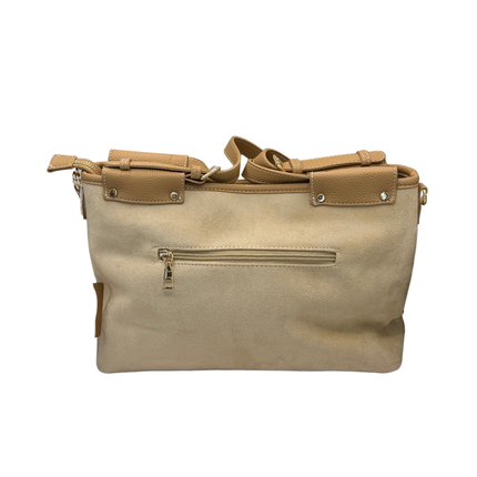 Concept Ladies Beige Suede Shoulder Handbags 26