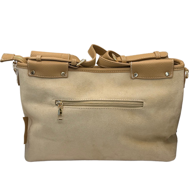 Concept Ladies Beige Suede Shoulder Handbags 26