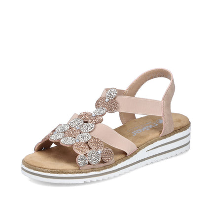 Rieker V0613-90 Pink Ladies Sandals