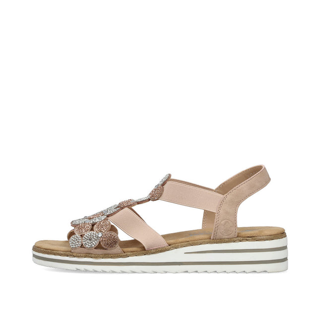 Rieker V0613-90 Pink Ladies Sandals