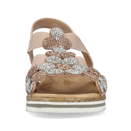 Rieker V0613-90 Pink Ladies Sandals