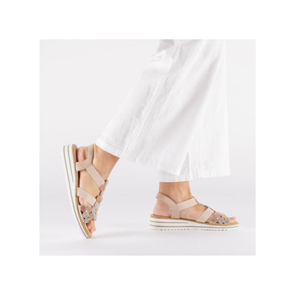 Rieker V0613-90 Pink Ladies Sandals
