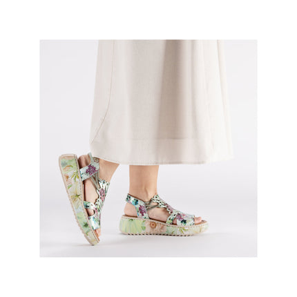 Rieker V1784-90 Multi Coloured Ladies Wedge Sandals