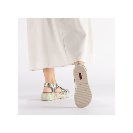 Rieker V1784-90 Multi Coloured Ladies Wedge Sandals