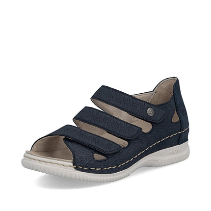 Rieker V7451-14 Blue Ladies Closed Heel Everyday Sandals