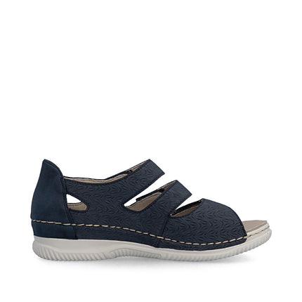 Rieker V7451-14 Blue Ladies Closed Heel Everyday Sandals