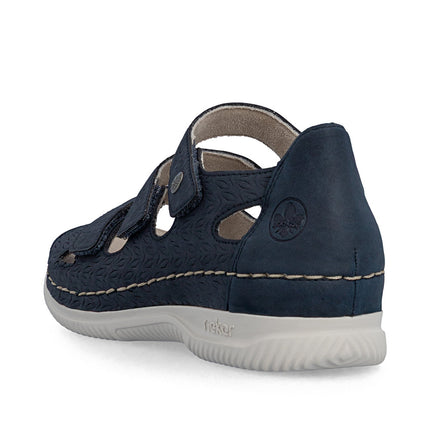 Rieker V7451-14 Blue Ladies Closed Heel Everyday Sandals