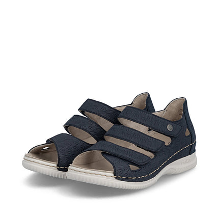 Rieker V7451-14 Blue Ladies Closed Heel Everyday Sandals