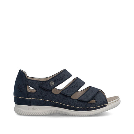 Rieker V7451-14 Blue Ladies Closed Heel Everyday Sandals