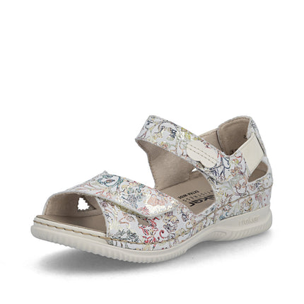 Rieker V7474-90 Multi Ladies Heel In Everyday Sandals