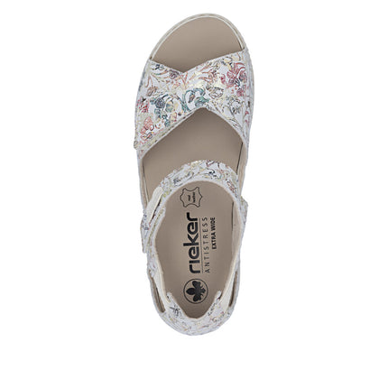 Rieker V7474-90 Multi Ladies Heel In Everyday Sandals