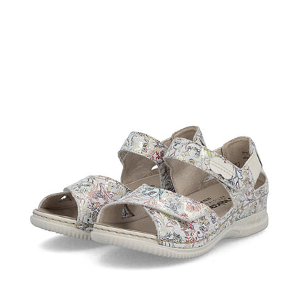 Rieker V7474-90 Multi Ladies Heel In Everyday Sandals