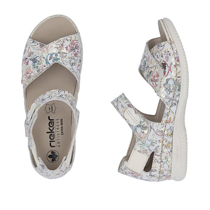 Rieker V7474-90 Multi Ladies Heel In Everyday Sandals