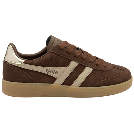 Gola Women's Viper Trainer Dark Brown/Bone/Gold/Gum CLB735TC