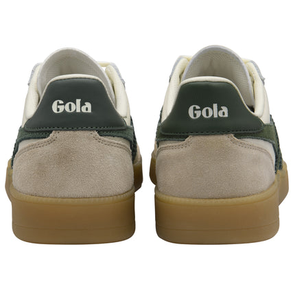 Gola Women's Viper Leather Trainer Off White/Bone/Evergreen/Gum CLB744CN
