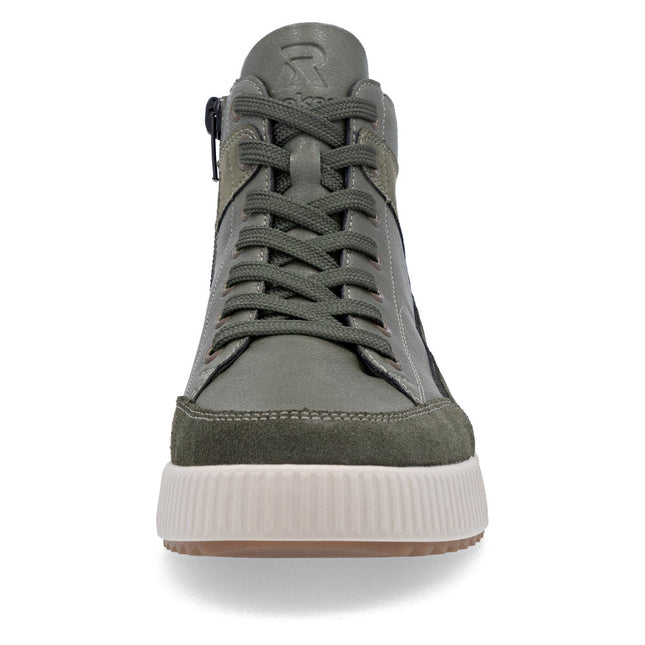 Rieker W0171-54 Khaki Green Womens Ankle Boot