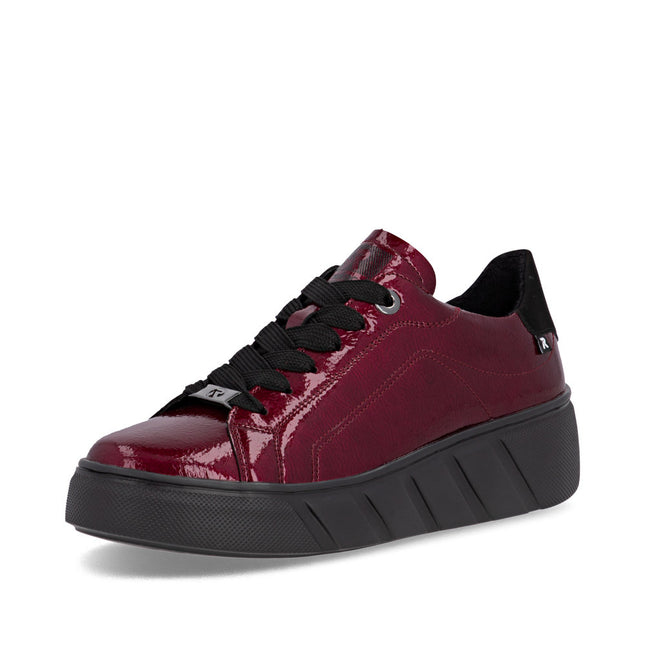 Rieker W2601-35 Red Patent Trainers