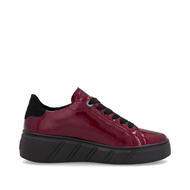 Rieker W2601-35 Red Patent Trainers
