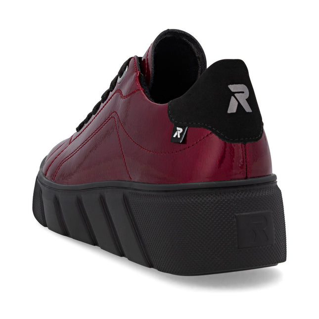 Rieker W2601-35 Red Patent Trainers