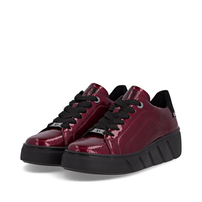 Rieker W2601-35 Red Patent Trainers