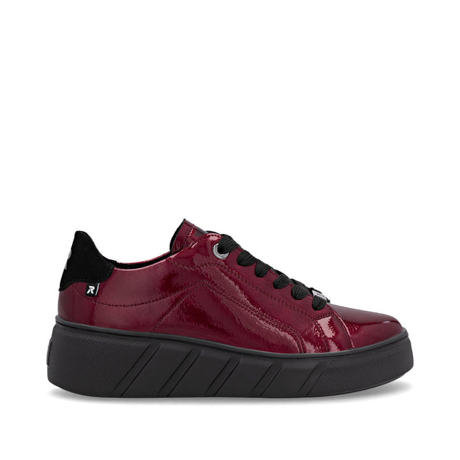 Rieker W2601-35 Red Patent Trainers