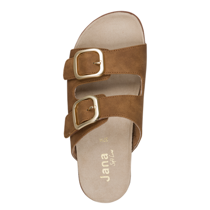 Jana 8-27461-46 305 COGNAC Ladies Slides Sandals