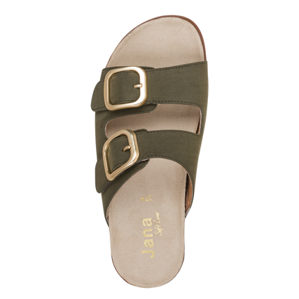 Jana 8-27461-46 722 OLIVE Ladies Slides Sandals